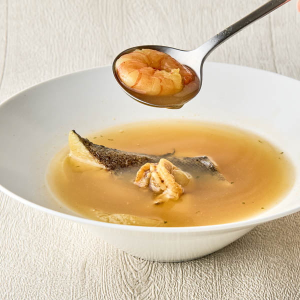海老と帆立のブイヤベース仕立てスープ